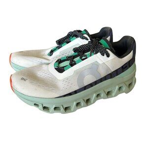 On Cloud CloudMonster Sneakers Shoes Women's 10 White/Creek Helion